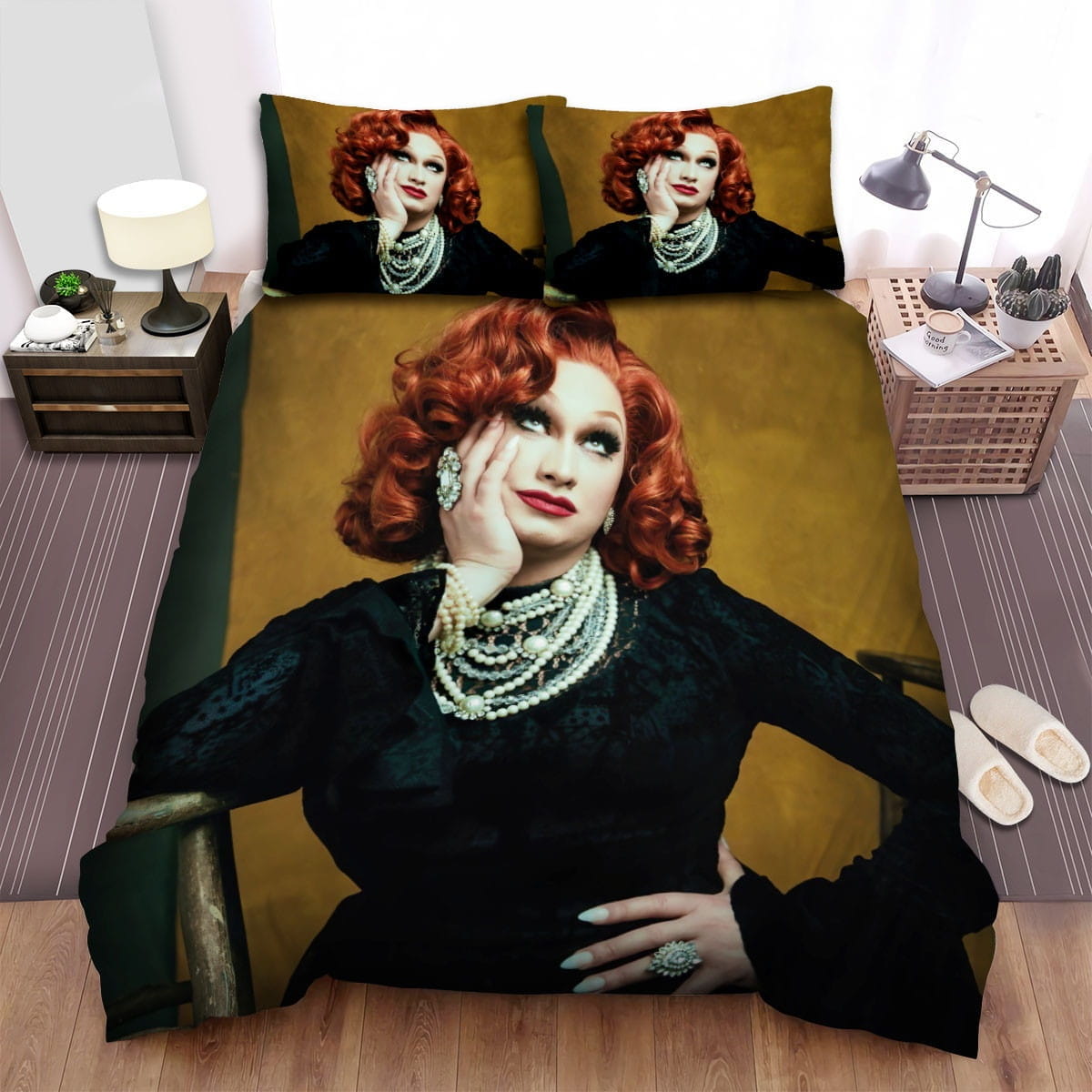 Jinkx Monsoon Decorative Bedding Sets with Duvet Cover, Flatsheet, Pillowcases
