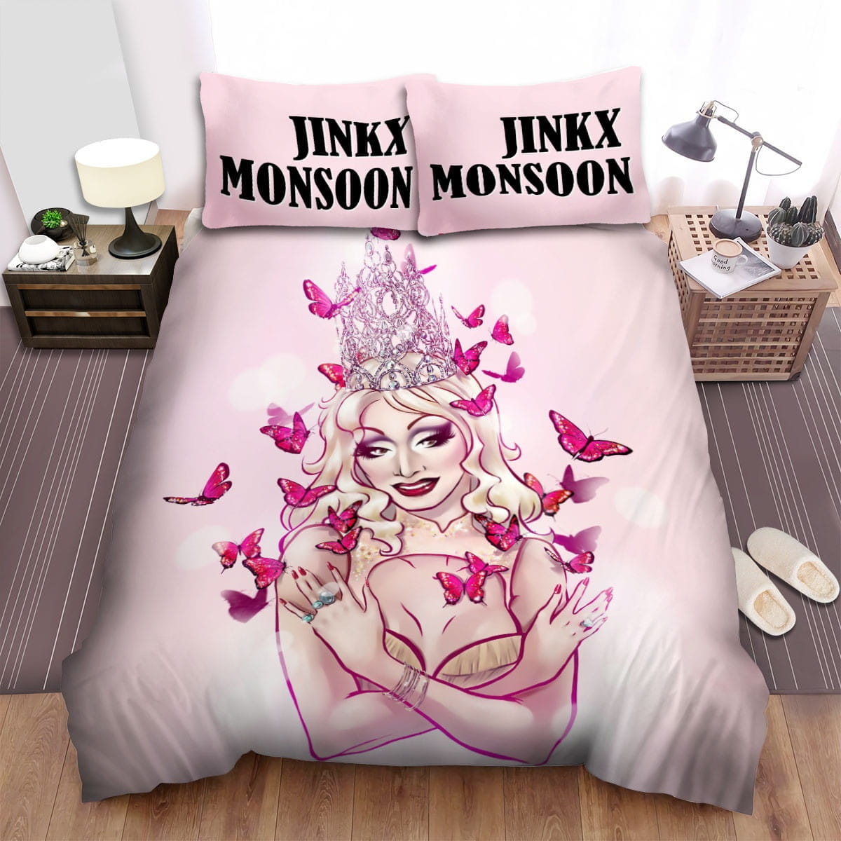 Jinkx Monsoon Butterflies Bedding Sets, Flatsheet Gift For Wife, Husband, Besties