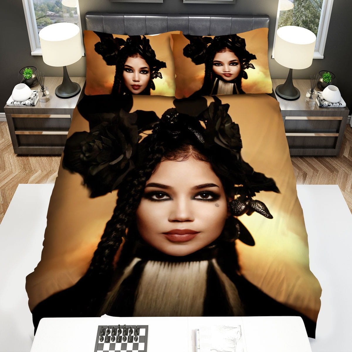 Jhen- Aiko Chilombo Deluxe Decorative Bedding Sets with Duvet Cover, Flatsheet, Pillowcases