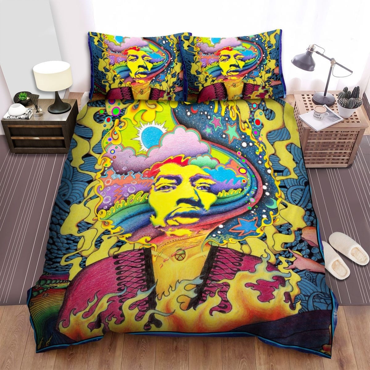 Jimi Hendrix Artwork Bedding Sets Duvet Cover, Flatsheet, Pillowcases For Every Bedroom