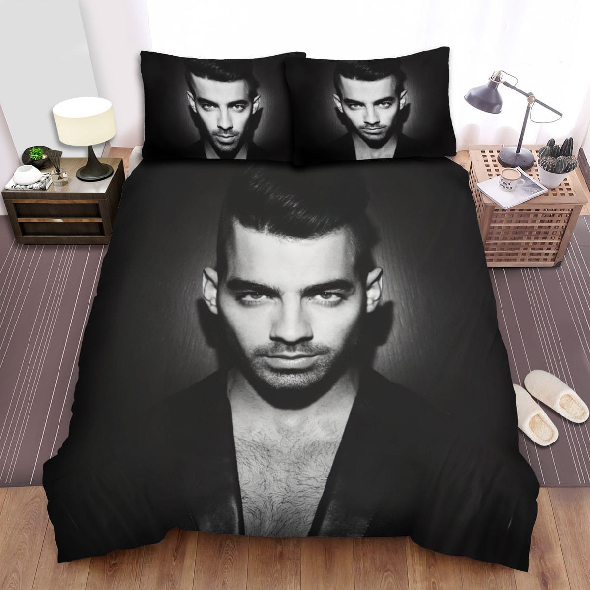 Joe Jonas Client Magazine Bedding Set, Gift For Christmas, Birthday, Thanksgiving