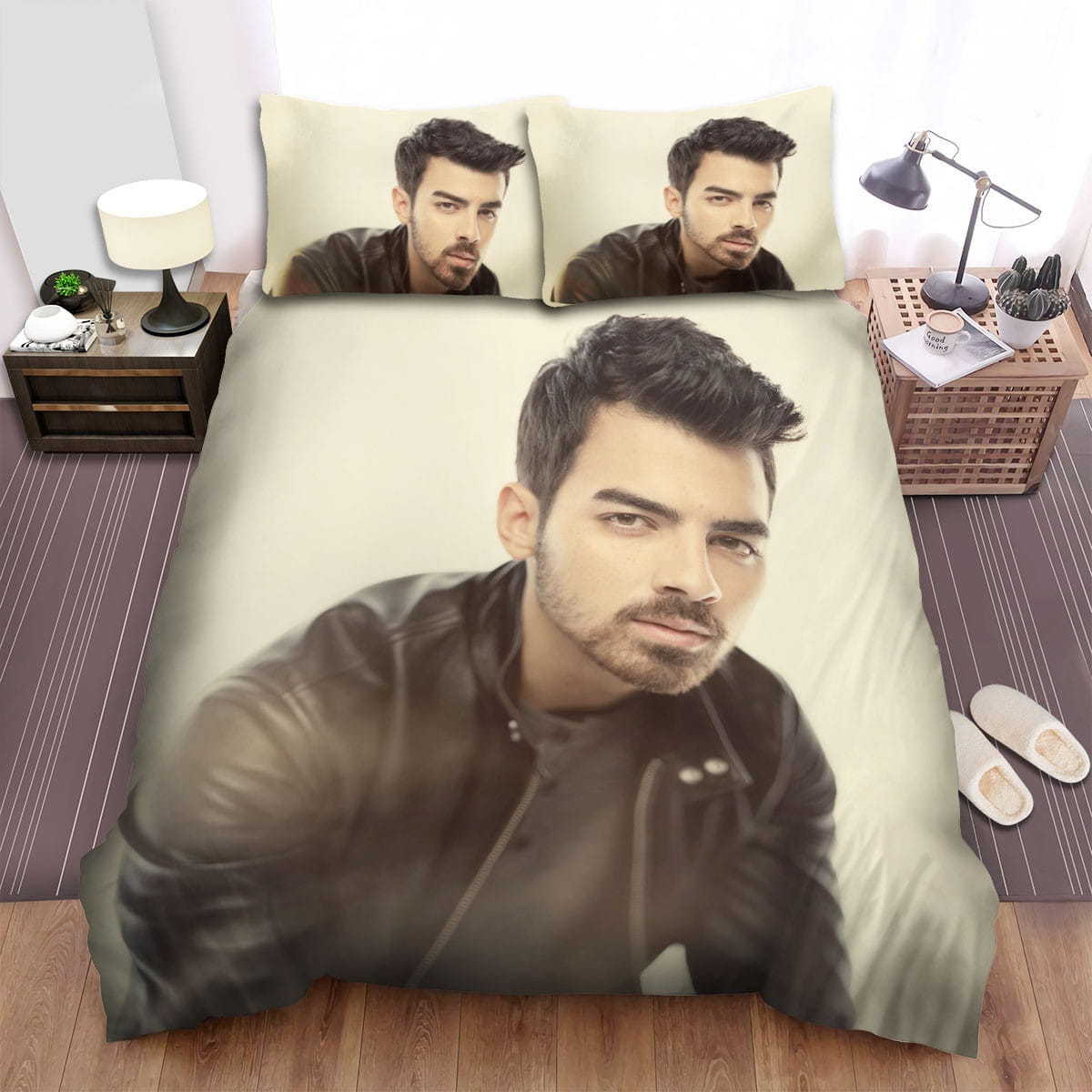 Joe Jonas Photo Bedding Sets Duvet Cover, Flatsheet, Pillowcases Perfect Gift For Fans
