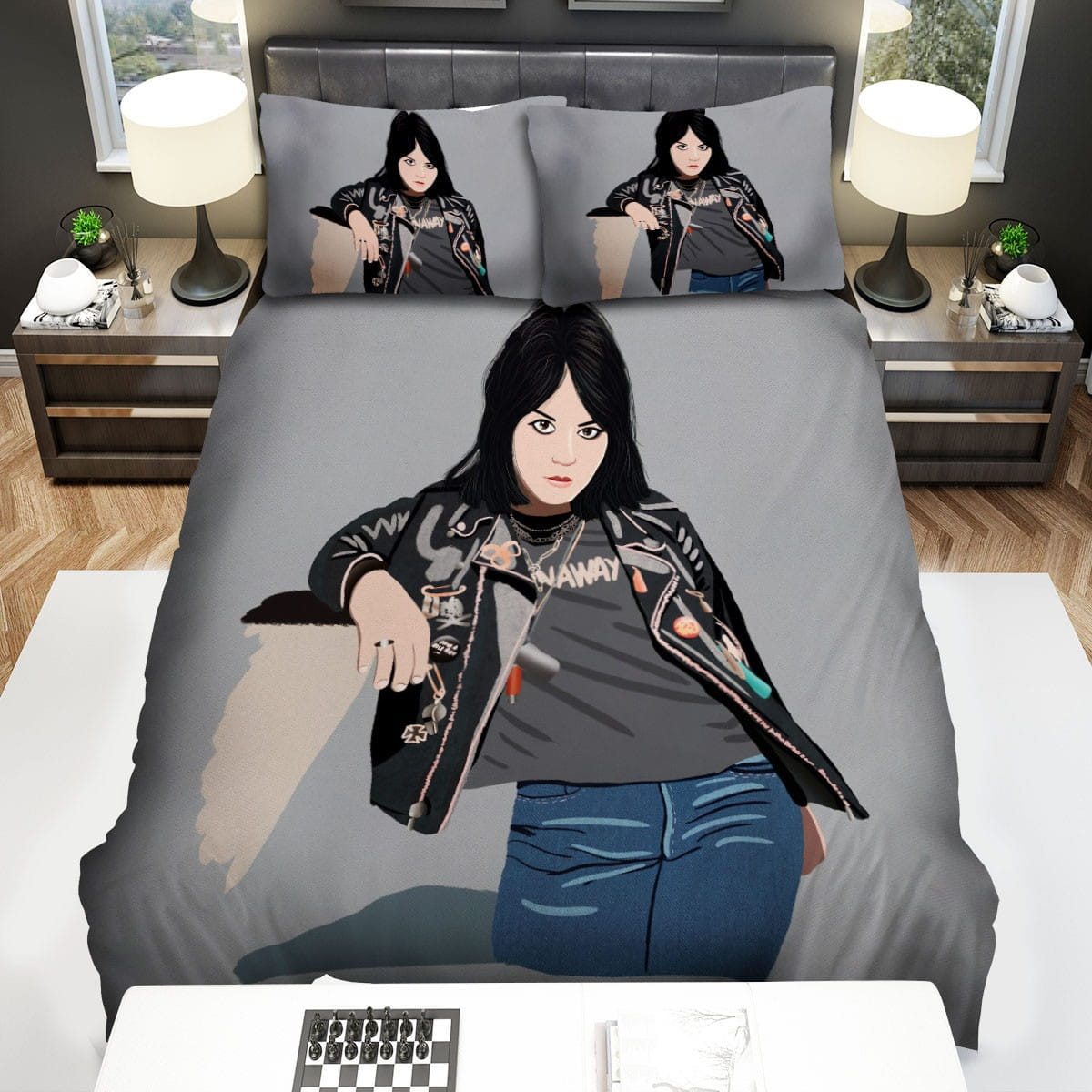 Joan Jett Bedding Sets, Flatsheet Gift For Christmas, Thanksgiving, Halloween