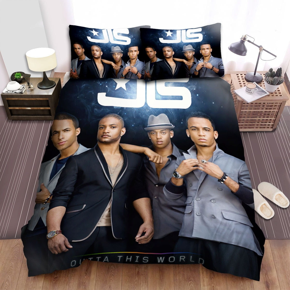Jls Band Outta This World Decorative Bedding Sets with Duvet Cover, Flatsheet, Pillowcases