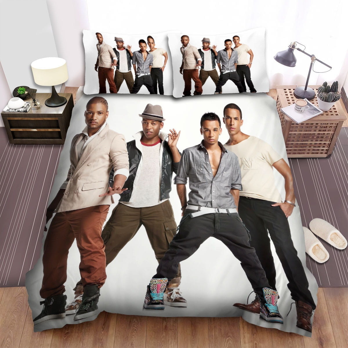Jls Band White Background Bedding Sets Duvet Cover, Flatsheet, Pillowcases For Every Bedroom