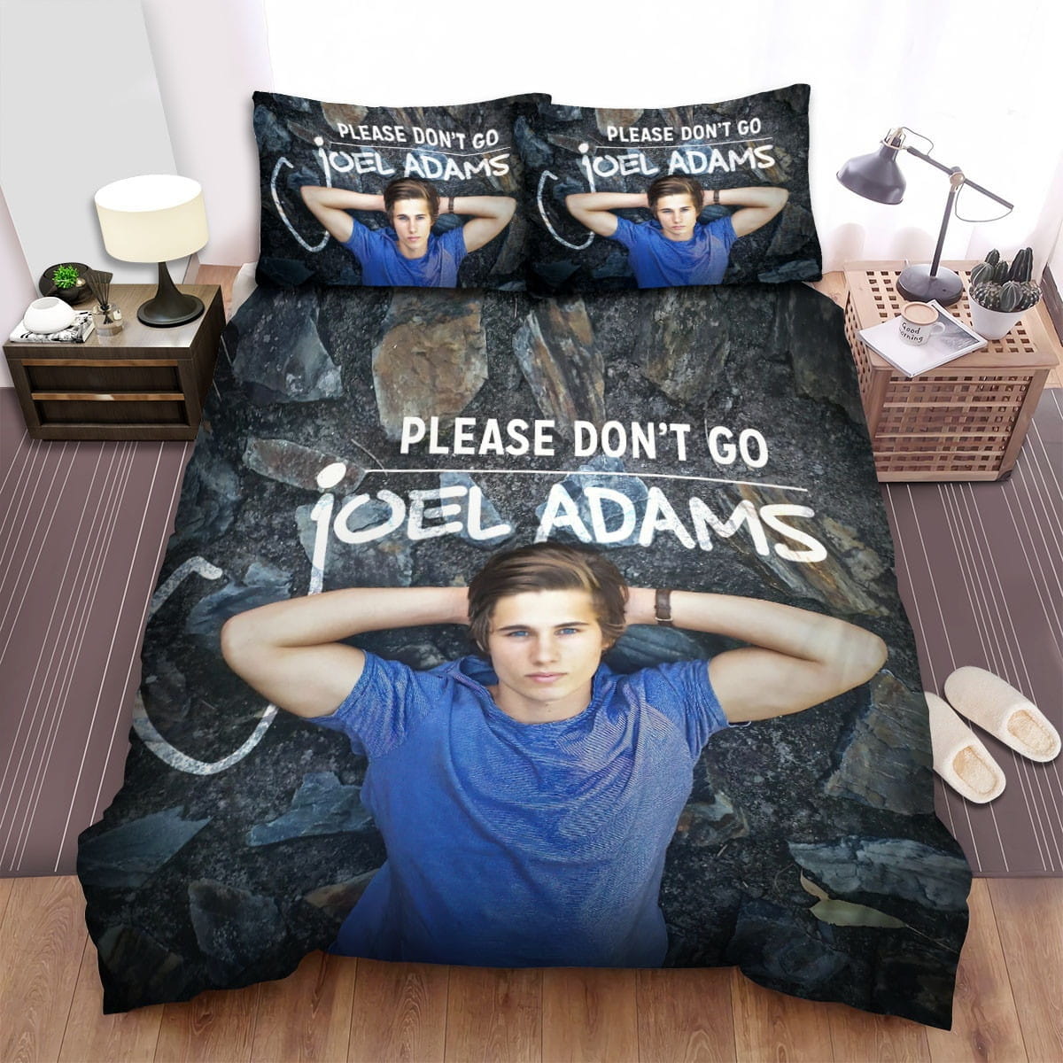 Joel Adams Please Dont Go Bedding Sets Duvet Cover, Flatsheet, Pillowcases Perfect Gift For Fans