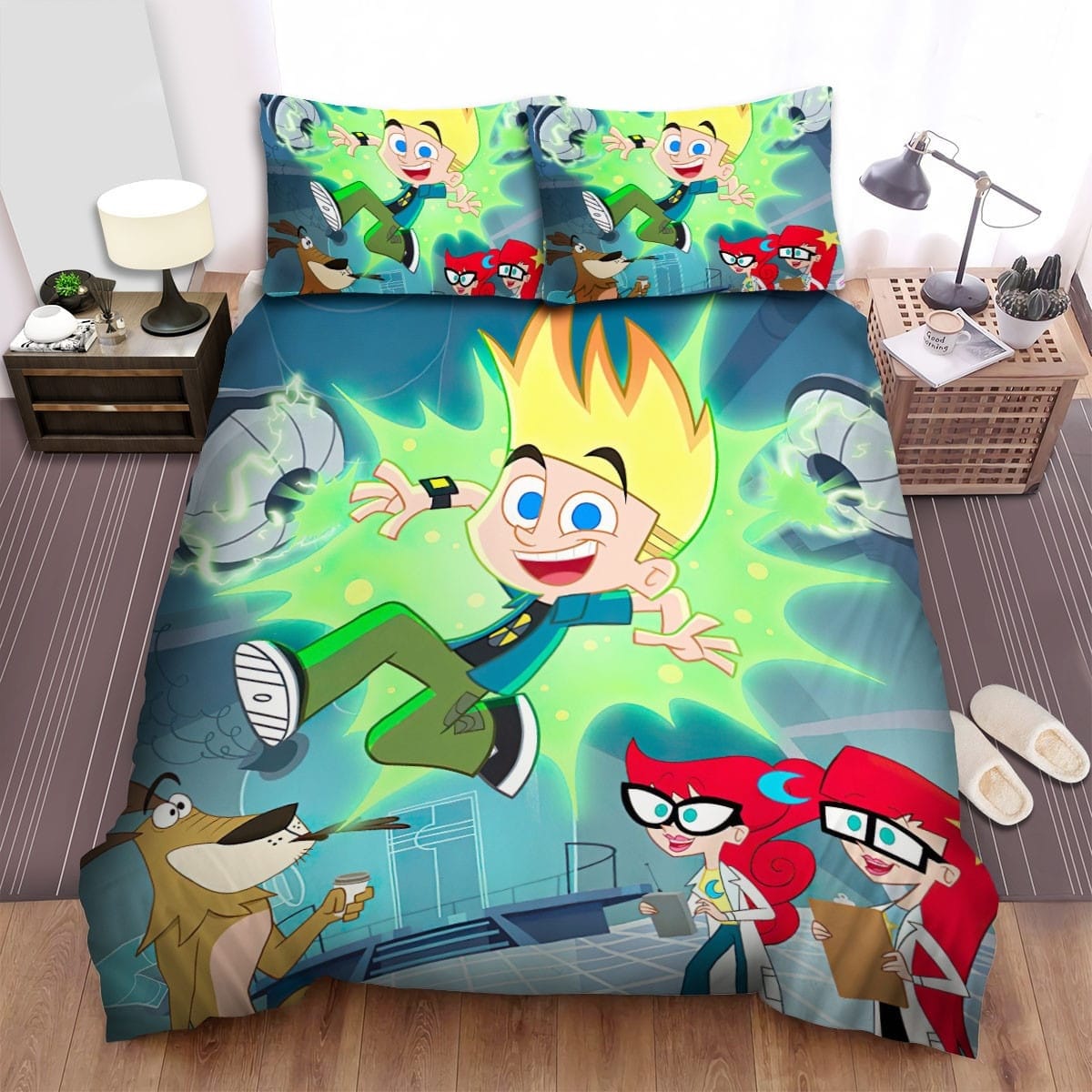 Johnny Test New Poster Decorative Bedding Sets with Duvet Cover, Flatsheet, Pillowcases