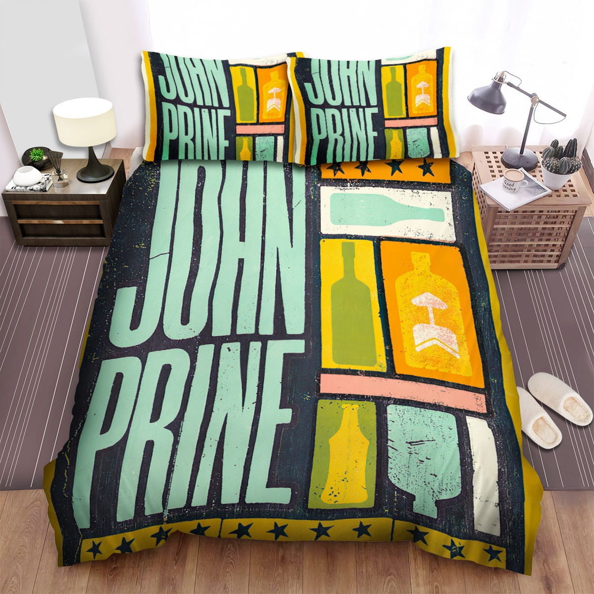 John Prine Poster Art 5 Bedding Sets Duvet Cover, Flatsheet, Pillowcase For Your Lover