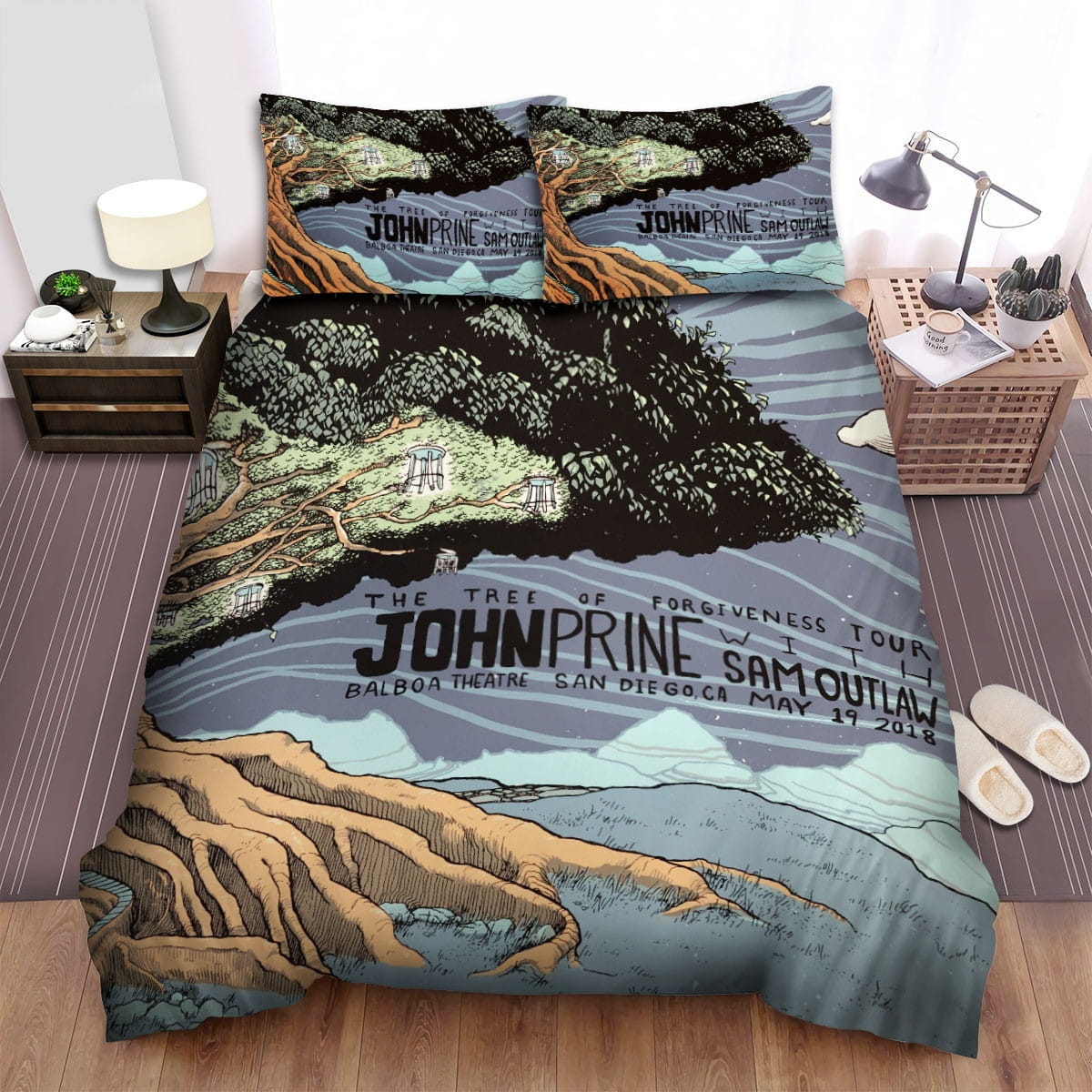 John Prine Poster Art 4 Bedding Sets, Flatsheet Gift For Christmas, Thanksgiving, Halloween