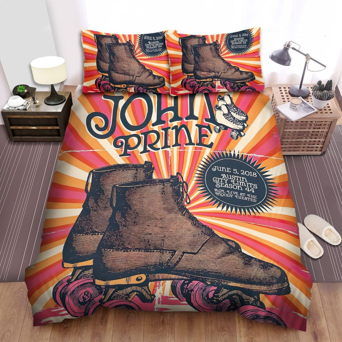 John Prine Poster Art 8 Decorative Bedding Sets with Duvet Cover, Flatsheet, Pillowcases
