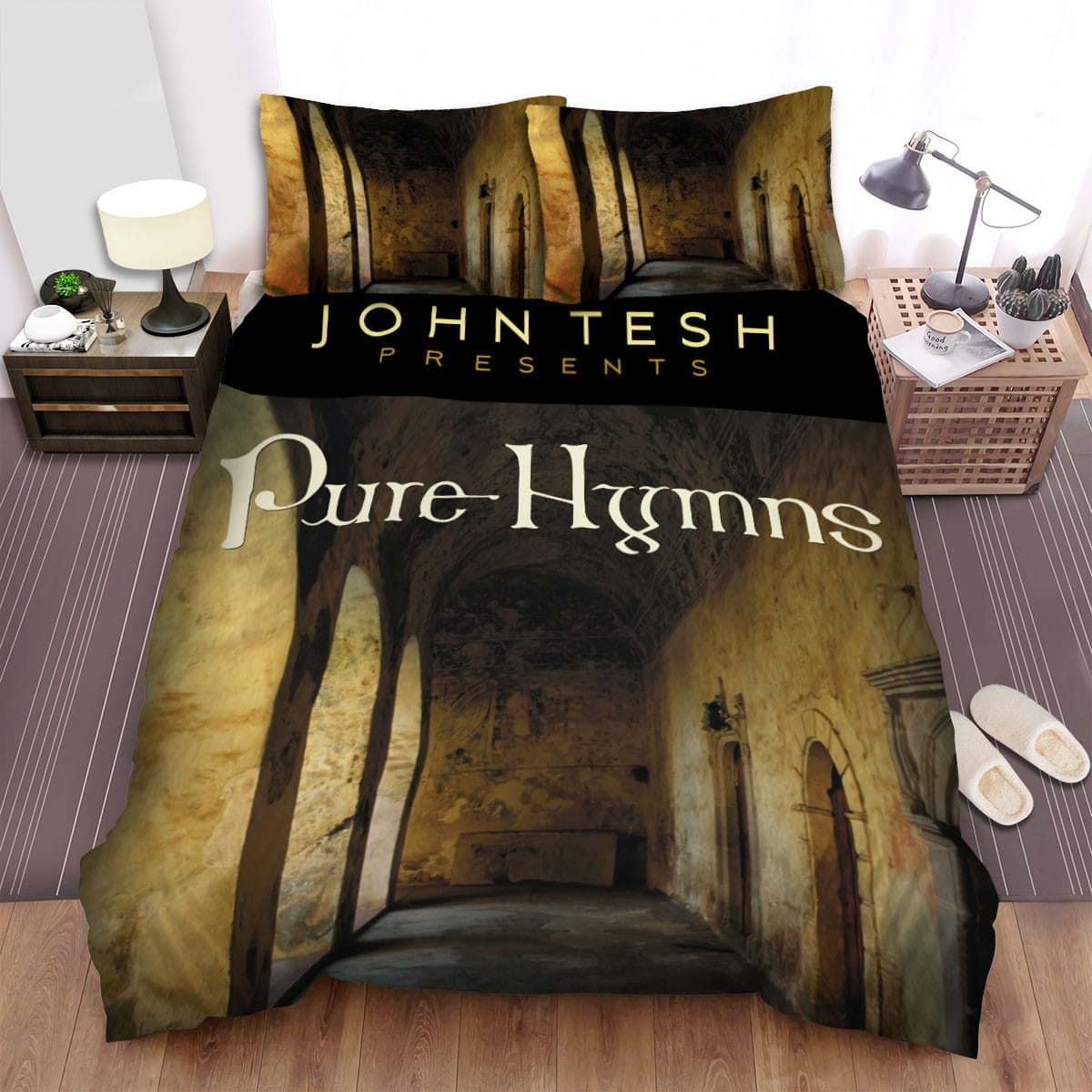 John Tesh Pure Hymns Bedding Sets, Flatsheet Gift For Christmas, Thanksgiving, Halloween