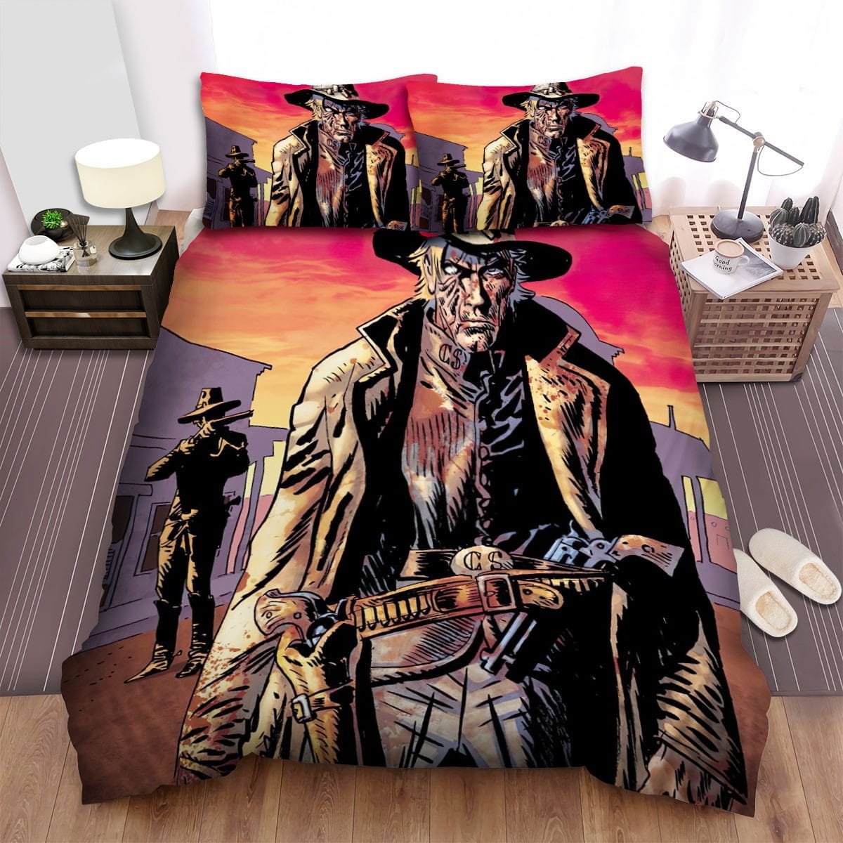 Jonah Hex Paint Art Bedding Set, Gift For Christmas, Birthday, Thanksgiving