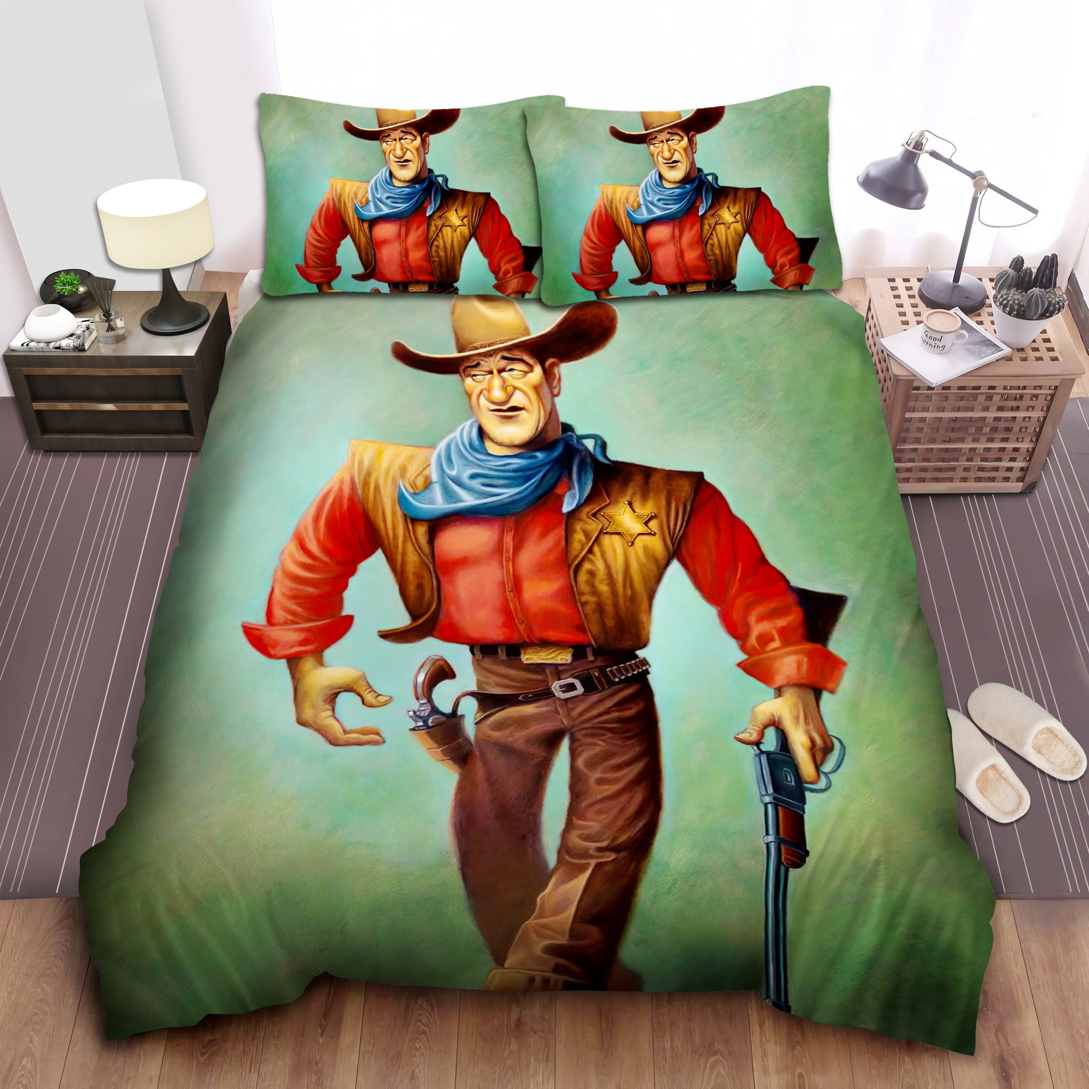 John Wayne Bedding Sets, Flatsheet Gift For Wife, Husband, Besties