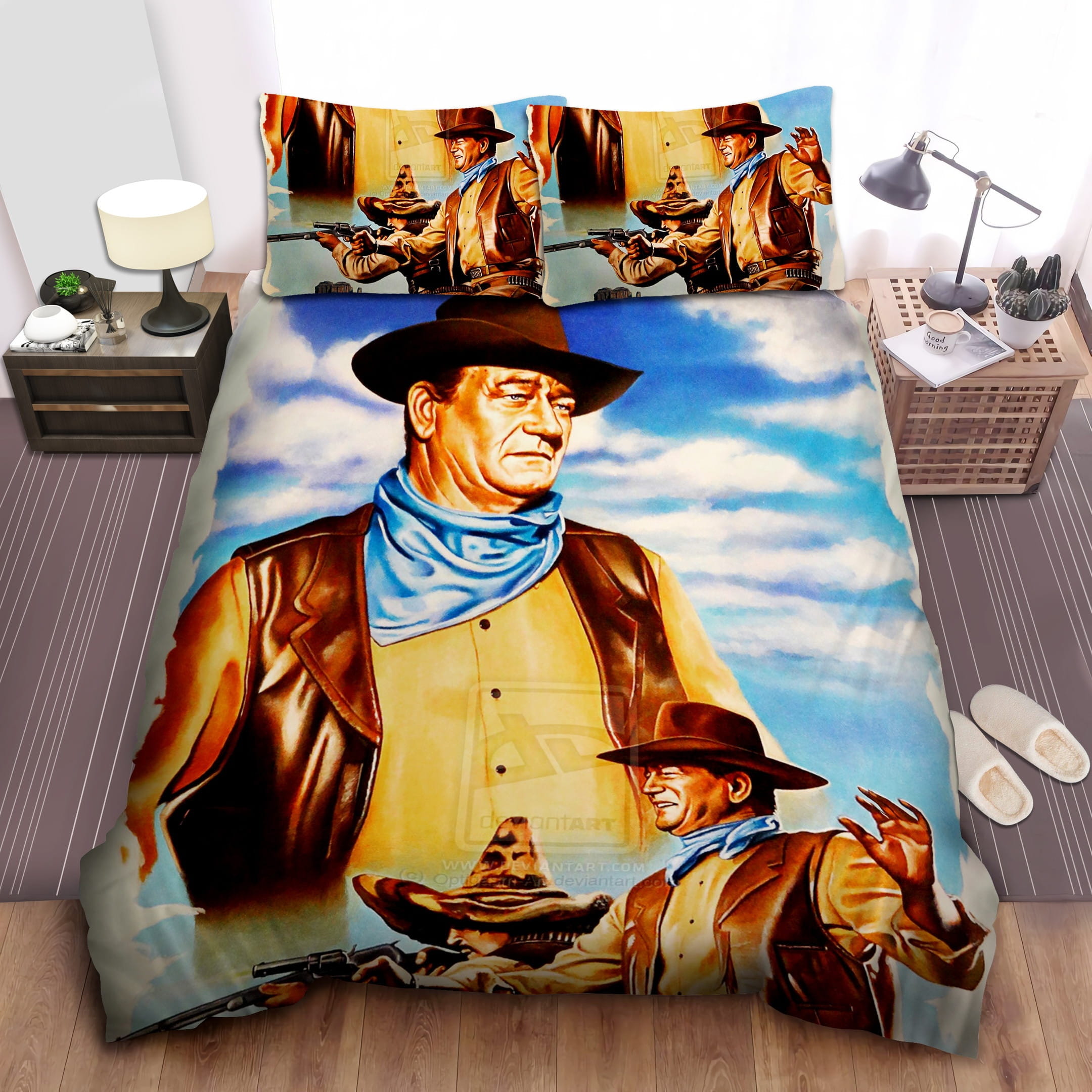 John Wayne Shooting Bedding Sets Duvet Cover, Flatsheet, Pillowcases For Every Bedroom