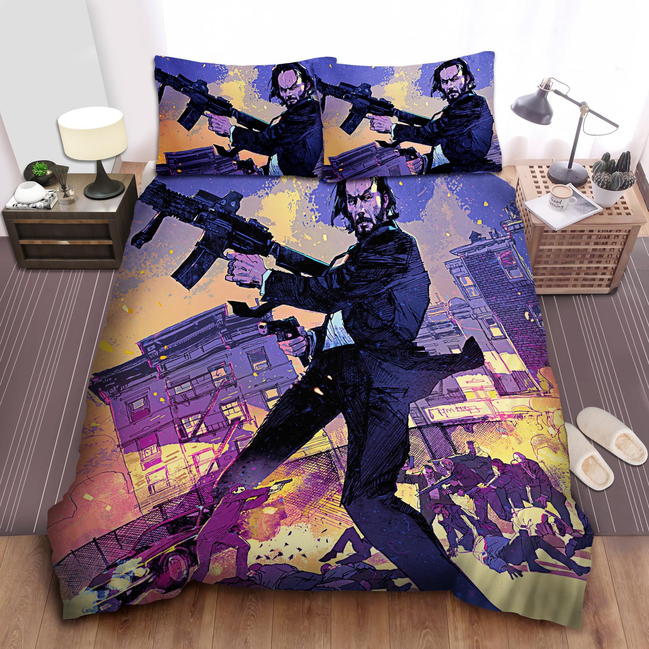 John Wick Bedding Sets Duvet Cover, Flatsheet, Pillowcases Perfect Gift For Fans