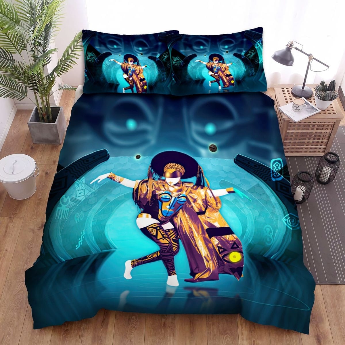 Just Dance 2020 Background Decorative Bedding Sets with Duvet Cover, Flatsheet, Pillowcases