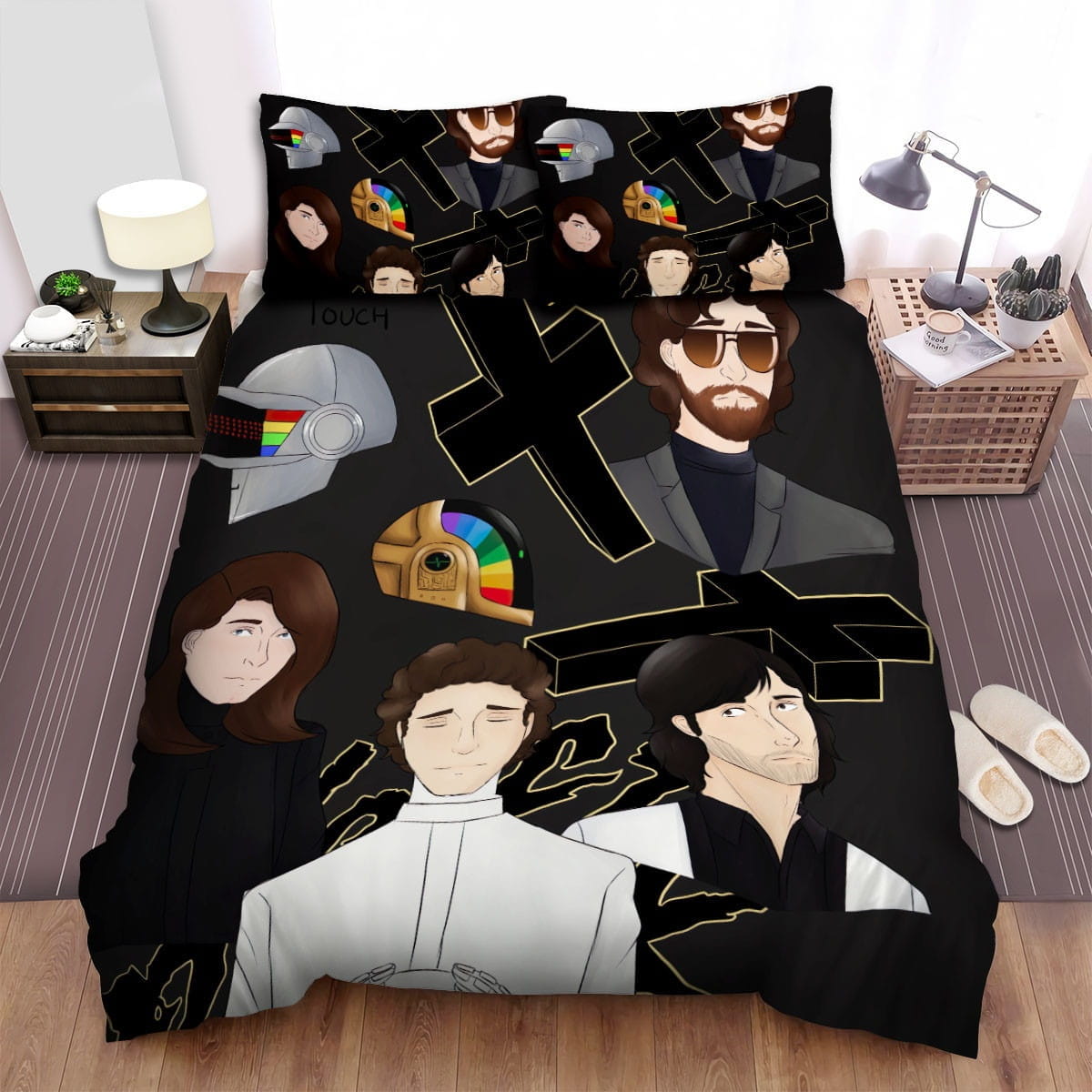 Justice Band Vector Art Decorative Bedding Sets with Duvet Cover, Flatsheet, Pillowcases