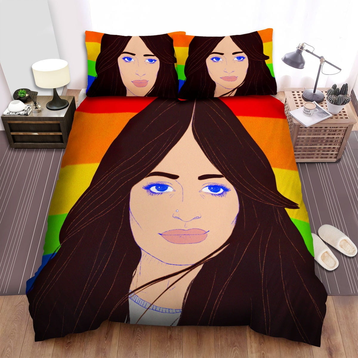 Kacey Musgraves Rainbow Bedding Sets, Flatsheet Gift For Christmas, Thanksgiving, Halloween