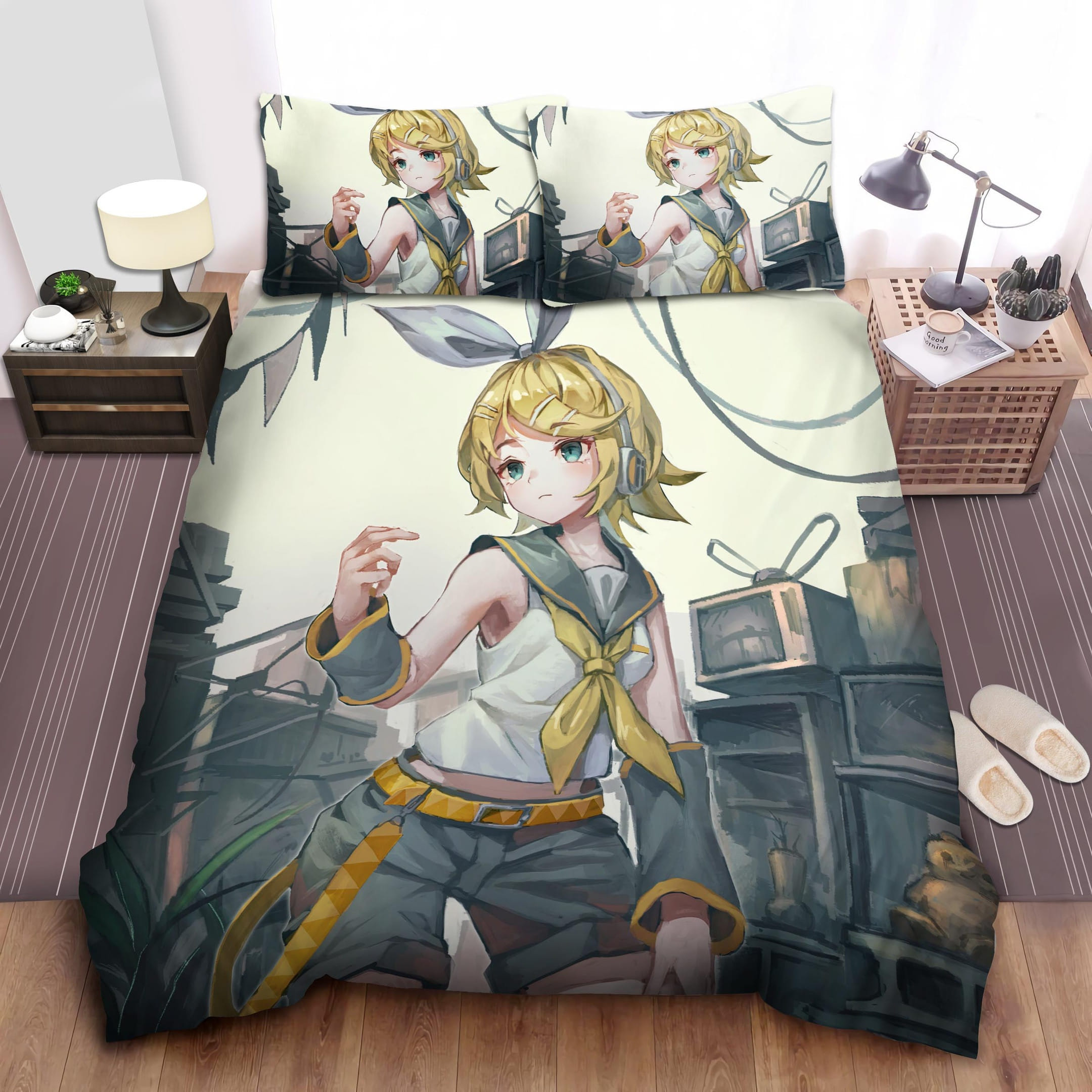 Kagamine Rin Bedding Sets, Flatsheet Gift For Wife, Husband, Besties