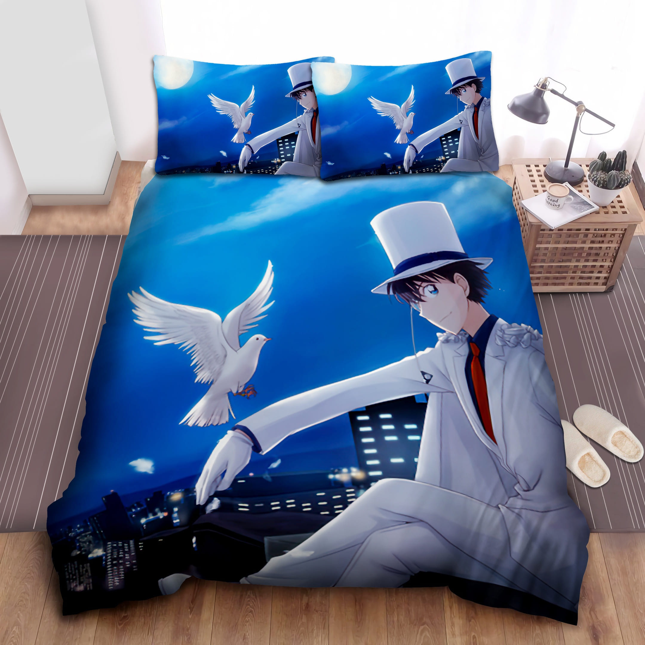 Kaito Kid Pigeon Bedding Sets, Flatsheet Gift For Wife, Husband, Besties