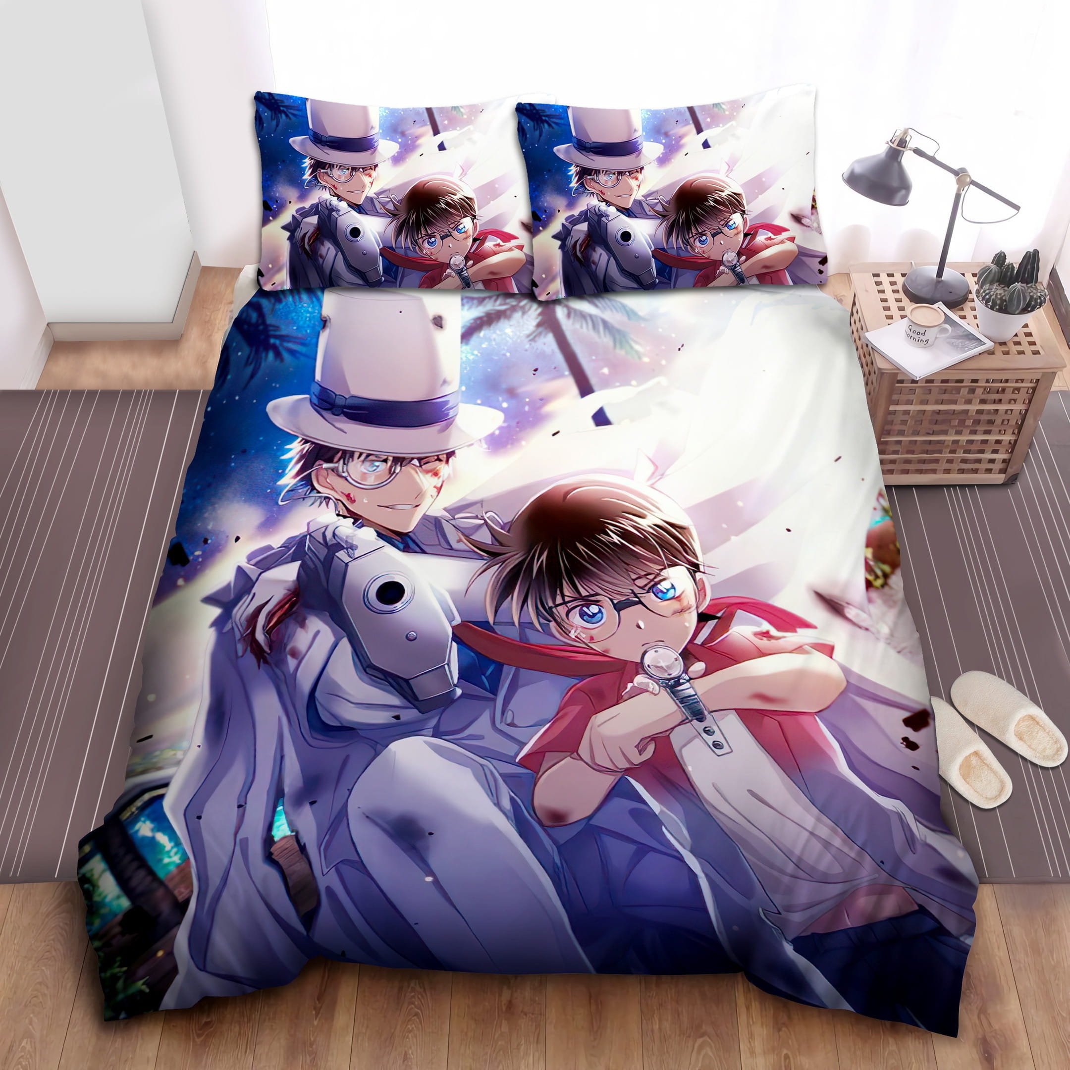 Kaito Kid And Conan Decorative Bedding Sets with Duvet Cover, Flatsheet, Pillowcases