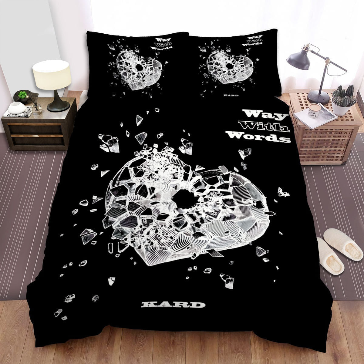 Kard Way With Words Album Bedding Sets Duvet Cover, Flatsheet, Pillowcases Perfect Gift For Fans