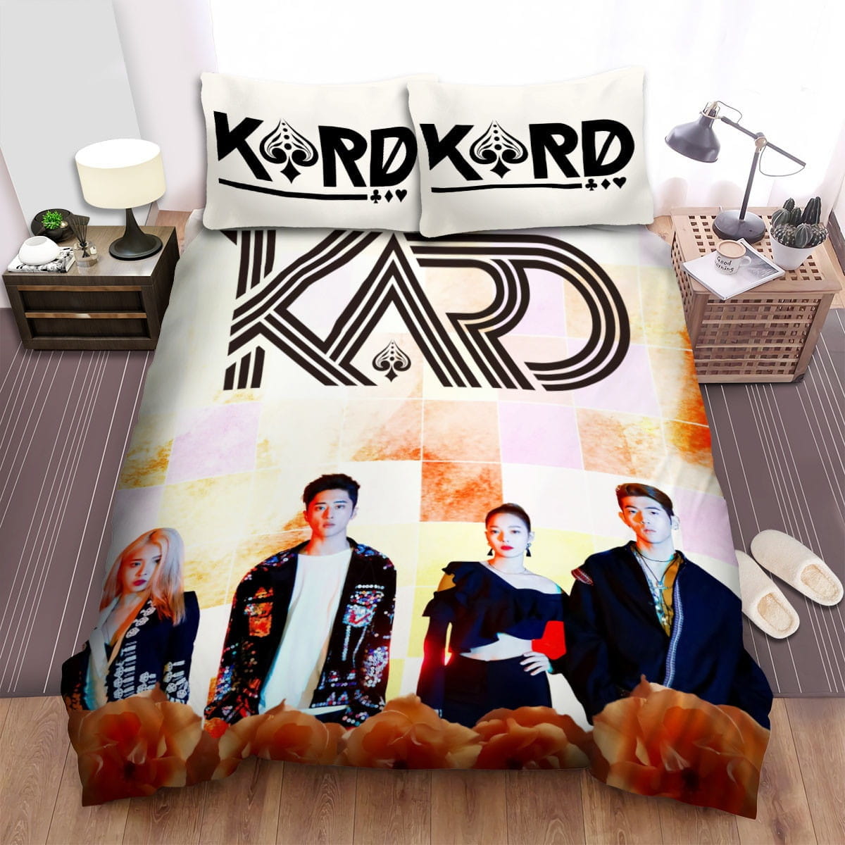 Kard Wallpaper 2 Decorative Bedding Sets with Duvet Cover, Flatsheet, Pillowcases
