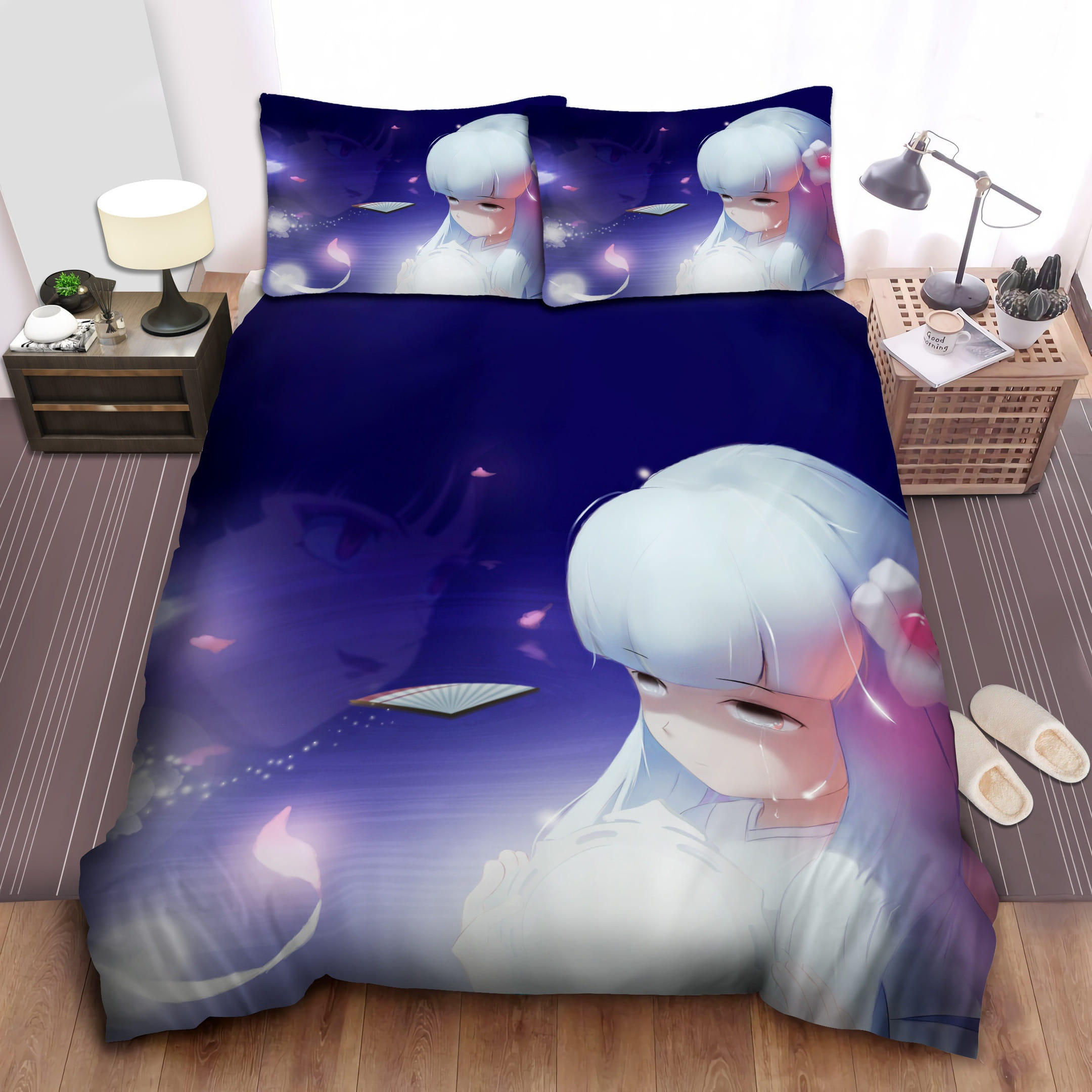 Kanna Crying Decorative Bedding Sets with Duvet Cover, Flatsheet, Pillowcases