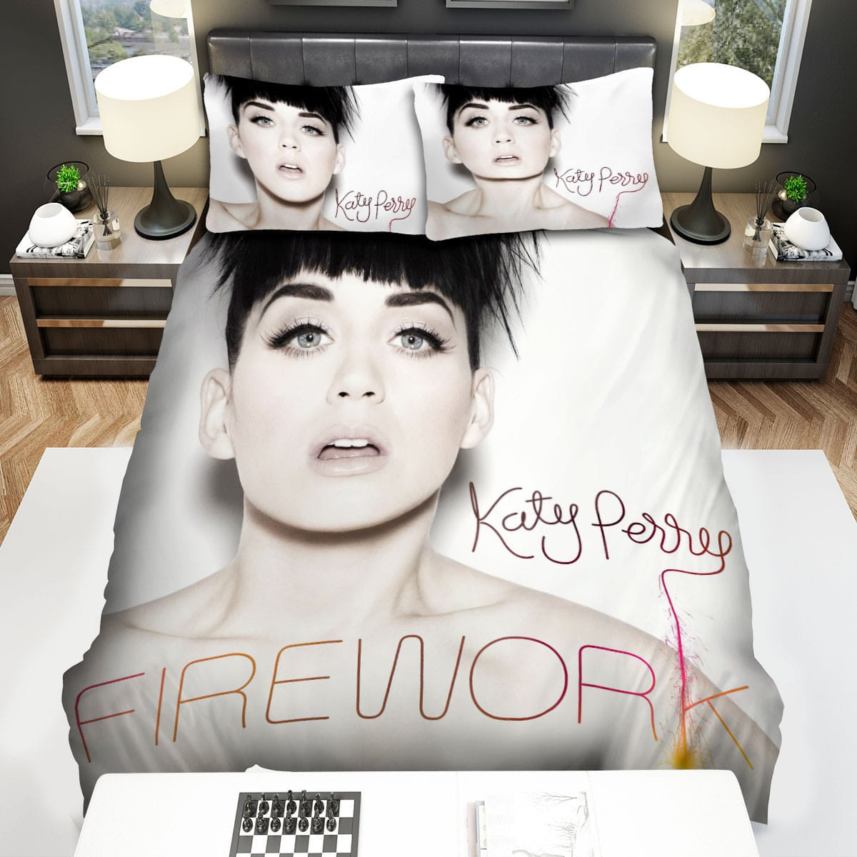 Katy Perry Firework Bedding Sets Duvet Cover, Flatsheet, Pillowcases Perfect Gift For Fans