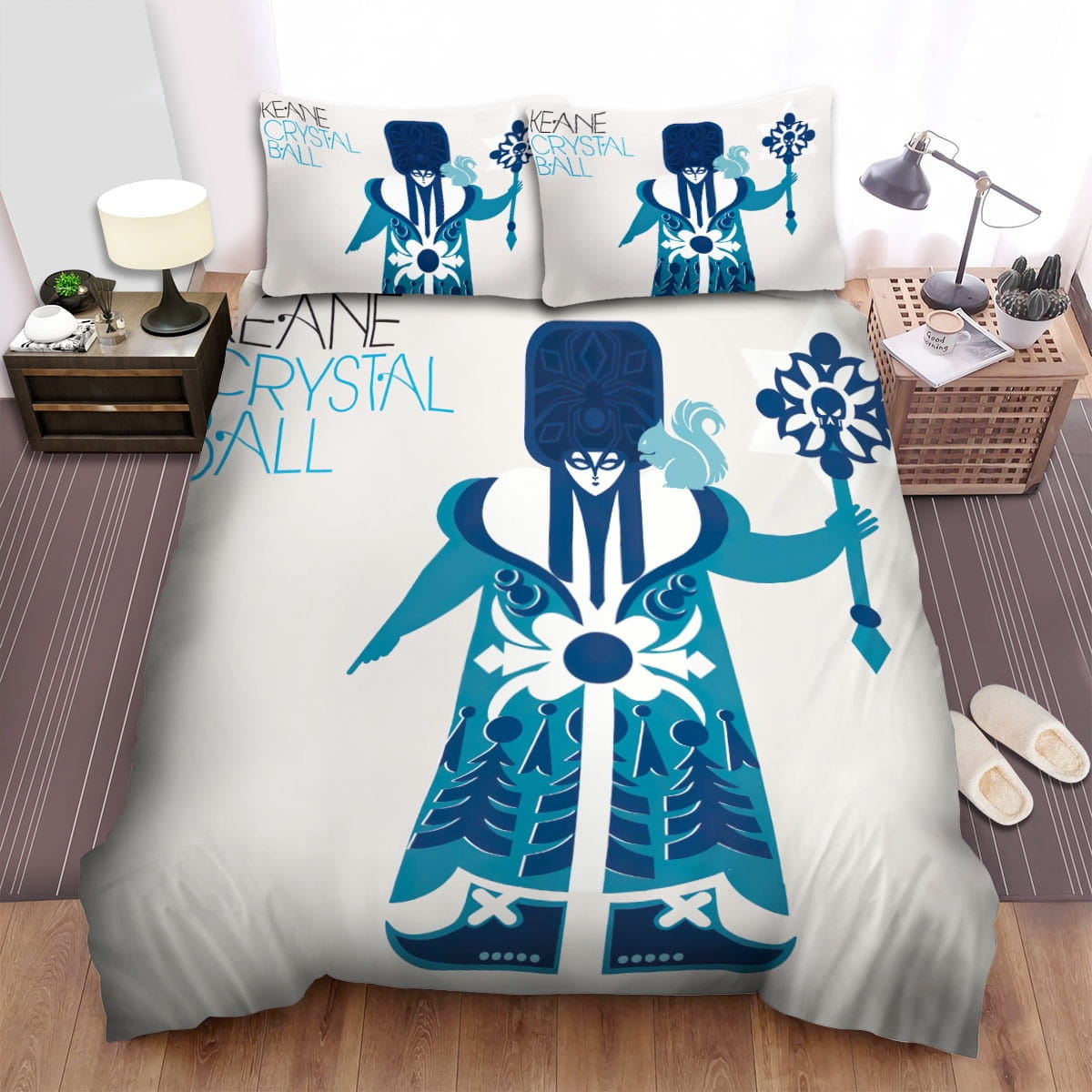 Keane Band Crystal Ball Bedding Sets, Flatsheet Gift For Christmas, Thanksgiving, Halloween