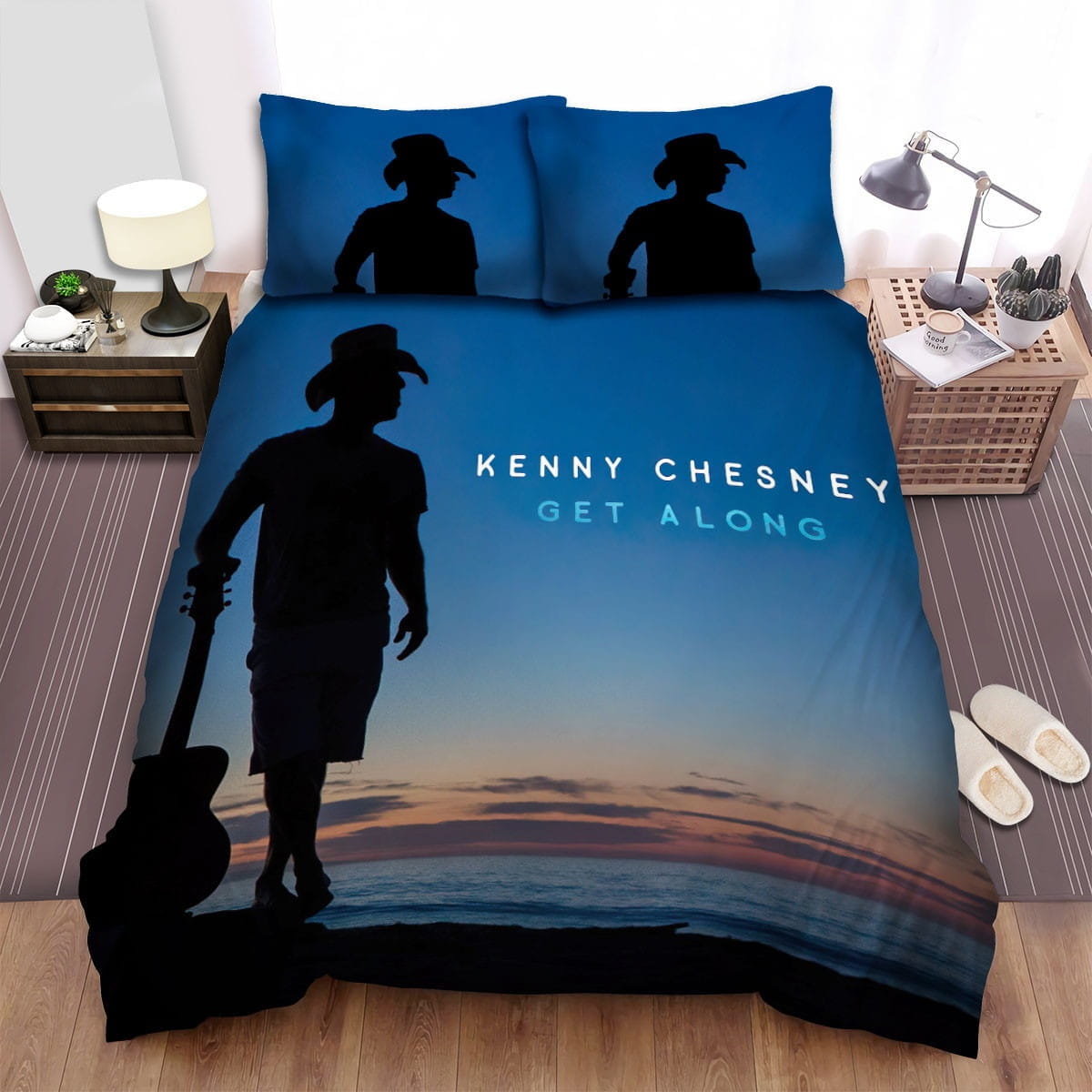 Kenny Chesney Get Along Decorative Bedding Sets with Duvet Cover, Flatsheet, Pillowcases