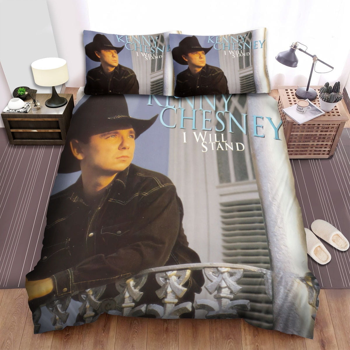 Kenny Chesney I Will Stand Bedding Sets Duvet Cover, Flatsheet, Pillowcases Perfect Gift For Fans