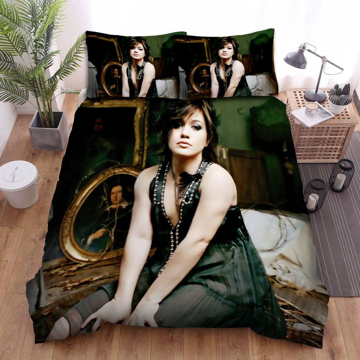 Kelly Clarkson Short Hair Bedding Sets Duvet Cover, Flatsheet, Pillowcase For Your Lover