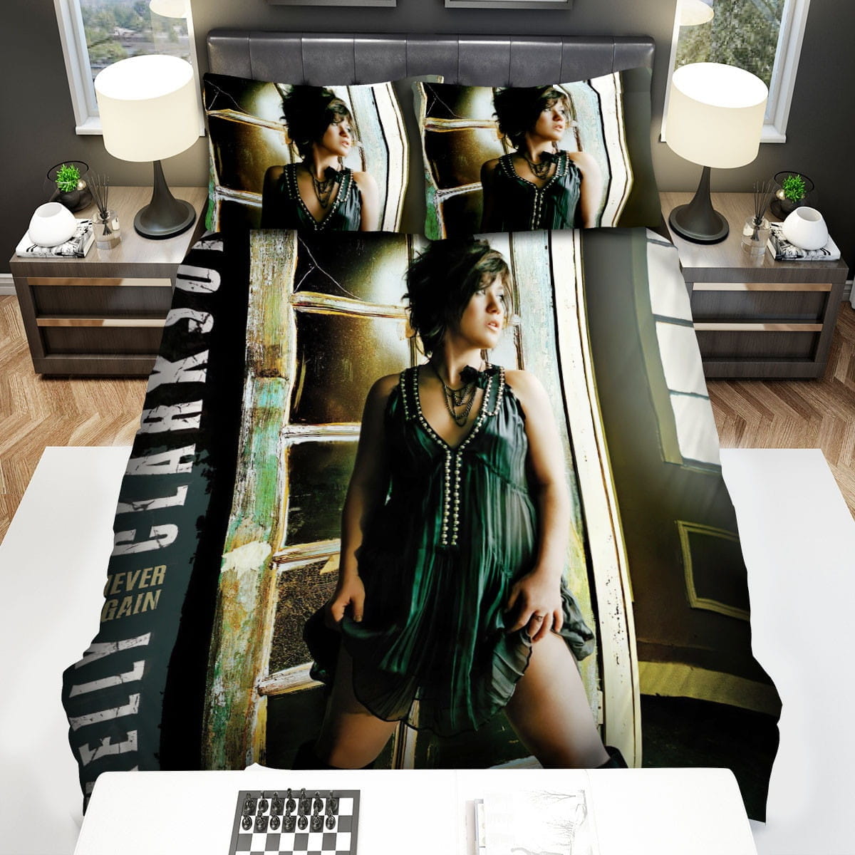 Kelly Clarkson Never Again Decorative Bedding Sets with Duvet Cover, Flatsheet, Pillowcases