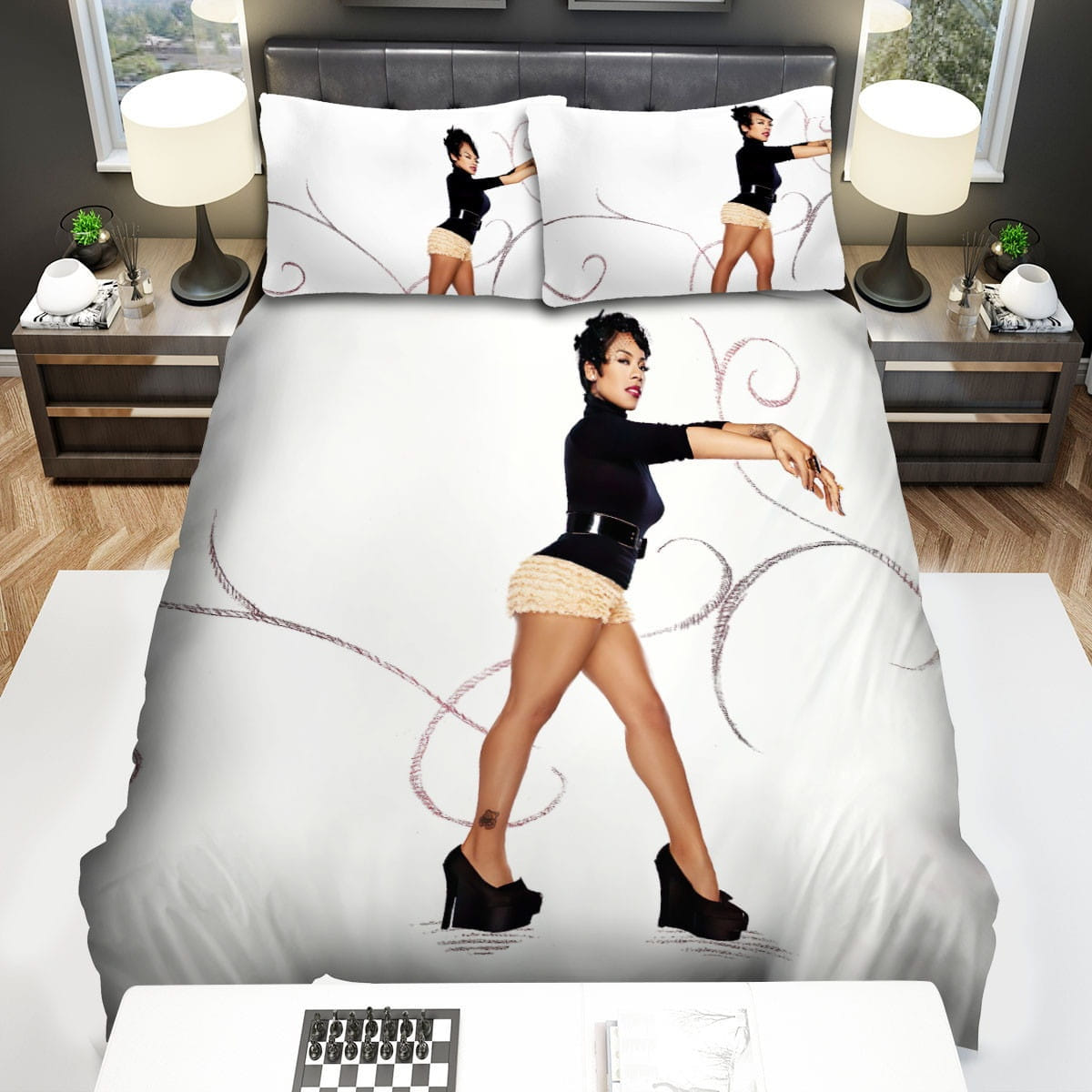 Keyshia Cole Photo 2 Bedding Set, Gift For Christmas, Birthday, Thanksgiving
