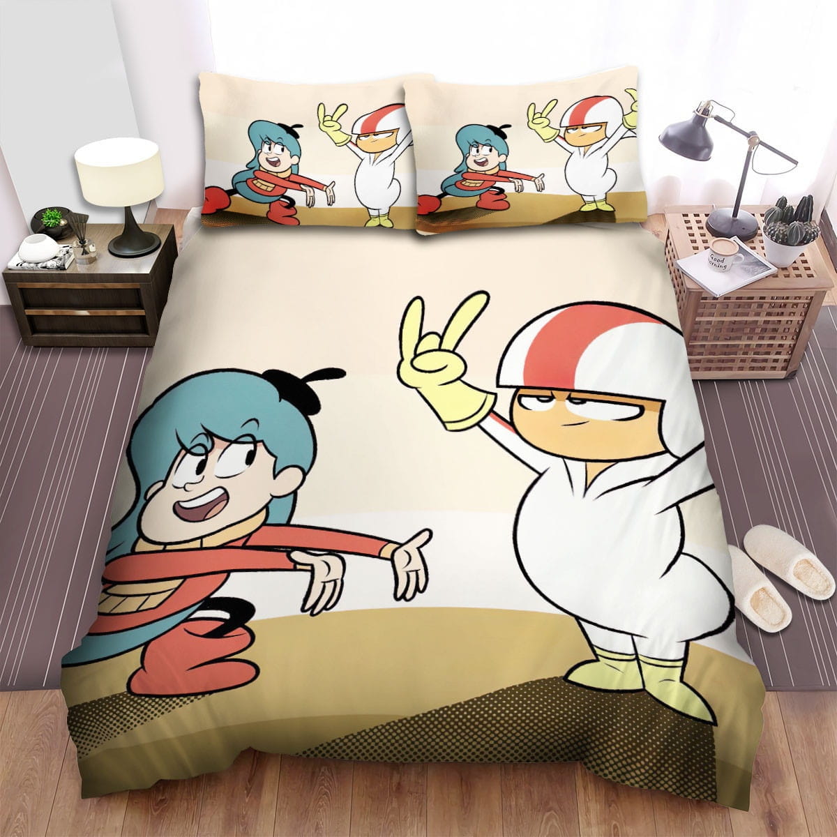 Kick Buttowski And Fangirl Bedding Sets Duvet Cover, Flatsheet, Pillowcase For Your Lover
