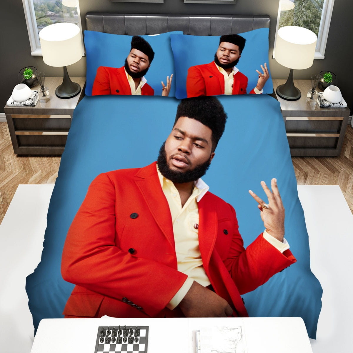 Khalid In The Red Suit Bedding Sets Duvet Cover, Flatsheet, Pillowcases Perfect Gift For Fans