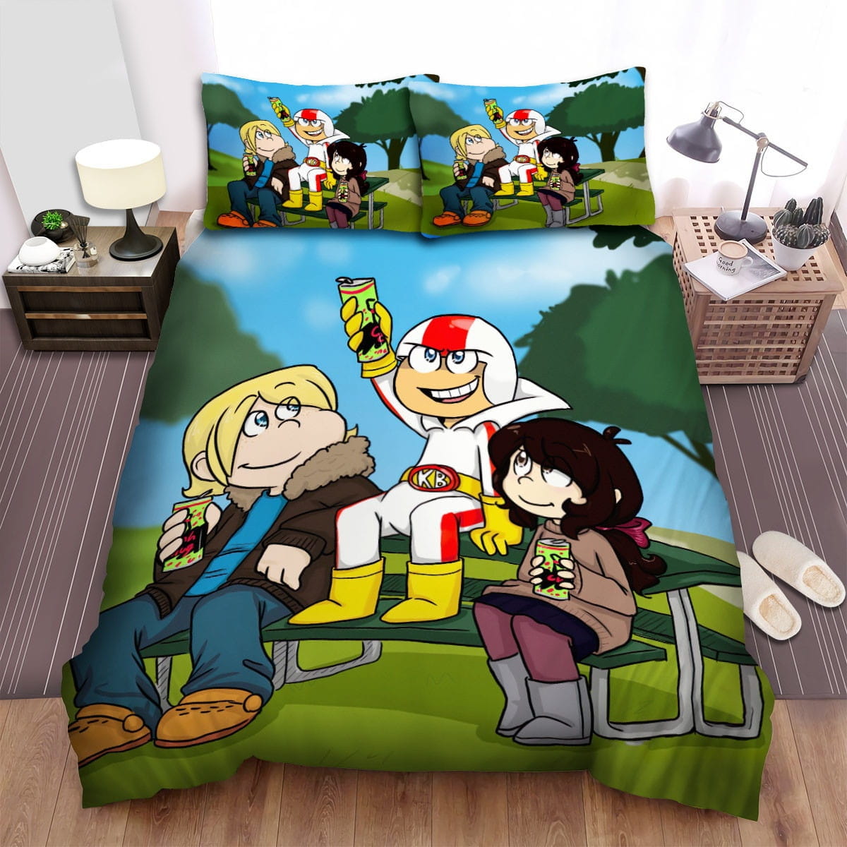 Kick Buttowski Happy Time Bedding Sets Duvet Cover, Flatsheet, Pillowcases Perfect Gift For Fans