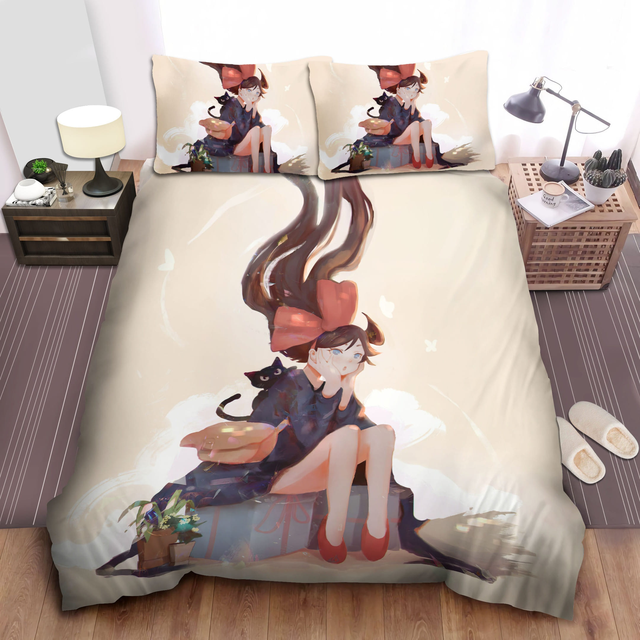 Kiki And Jiji Bedding Sets Duvet Cover, Flatsheet, Pillowcase For Your Lover