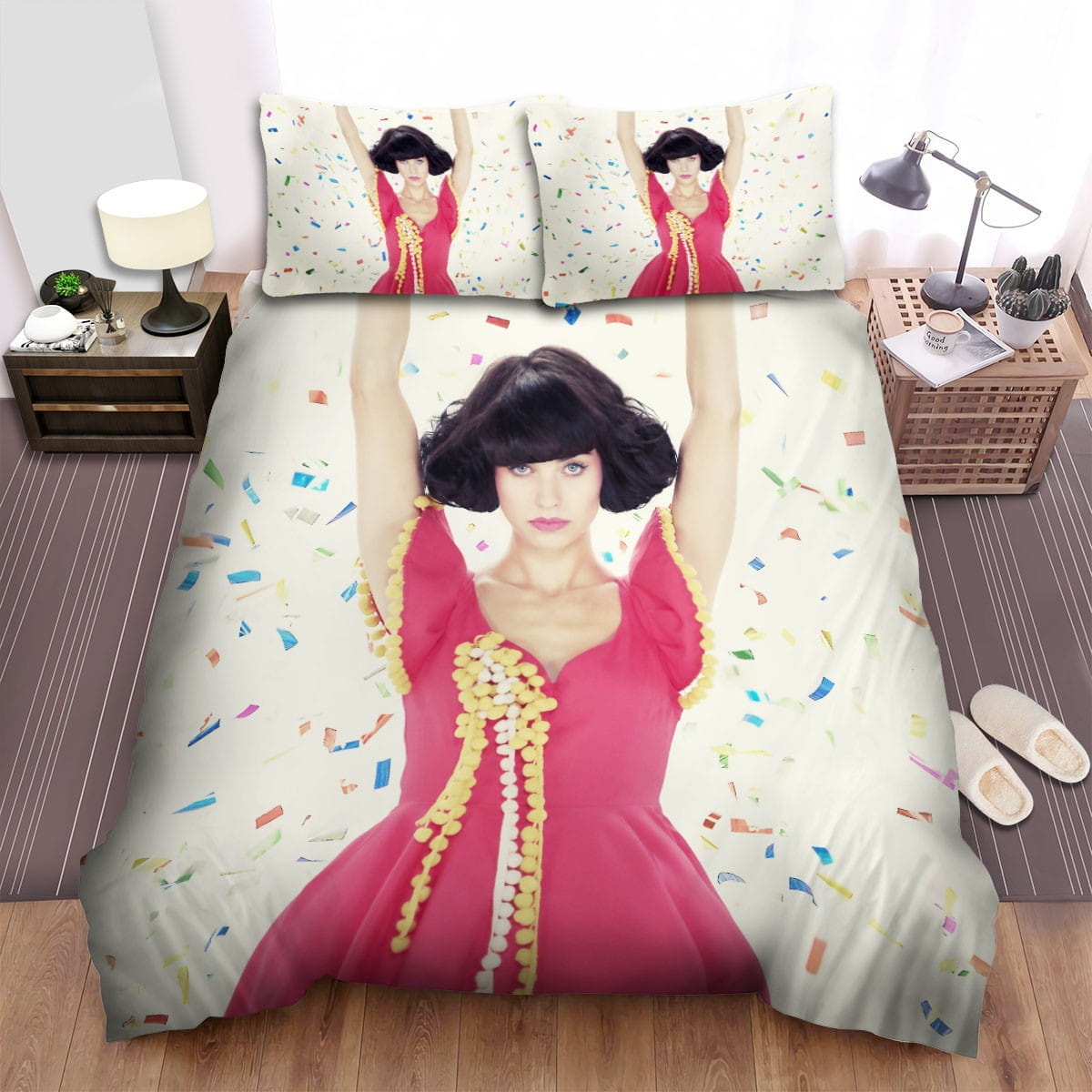 Kimbra In Pink Dress Bedding Sets, Flatsheet Gift For Wife, Husband, Besties