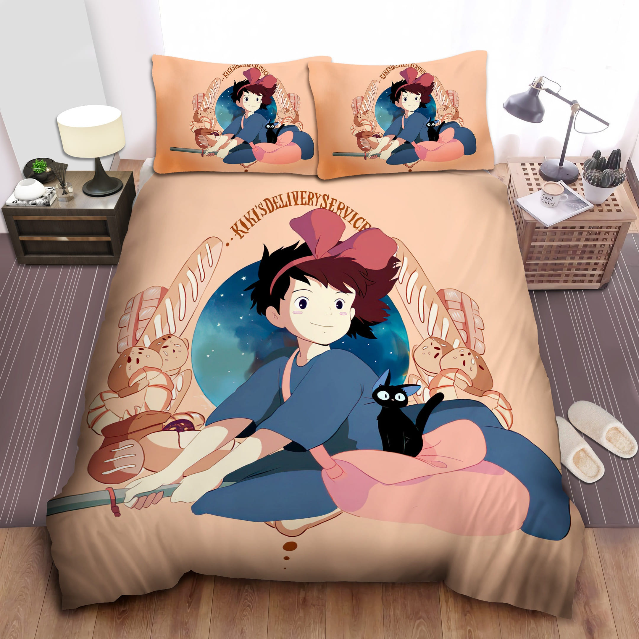 Kikis Bakery Bedding Sets, Flatsheet Gift For Wife, Husband, Besties