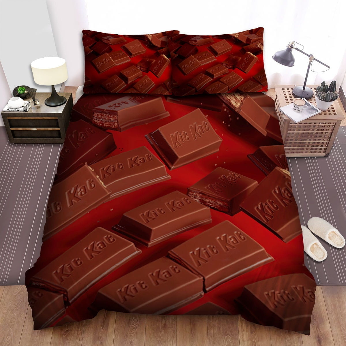 Kit Kat 3D Digital Art Set Bedding Sets Duvet Cover, Flatsheet, Pillowcases For Every Bedroom