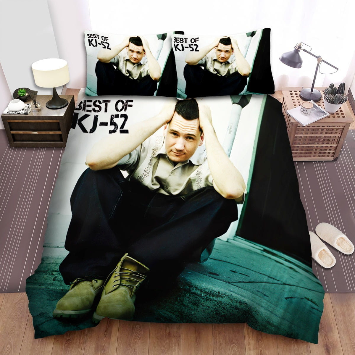Kj-52 Best Bedding Sets Duvet Cover, Flatsheet, Pillowcase For Your Lover