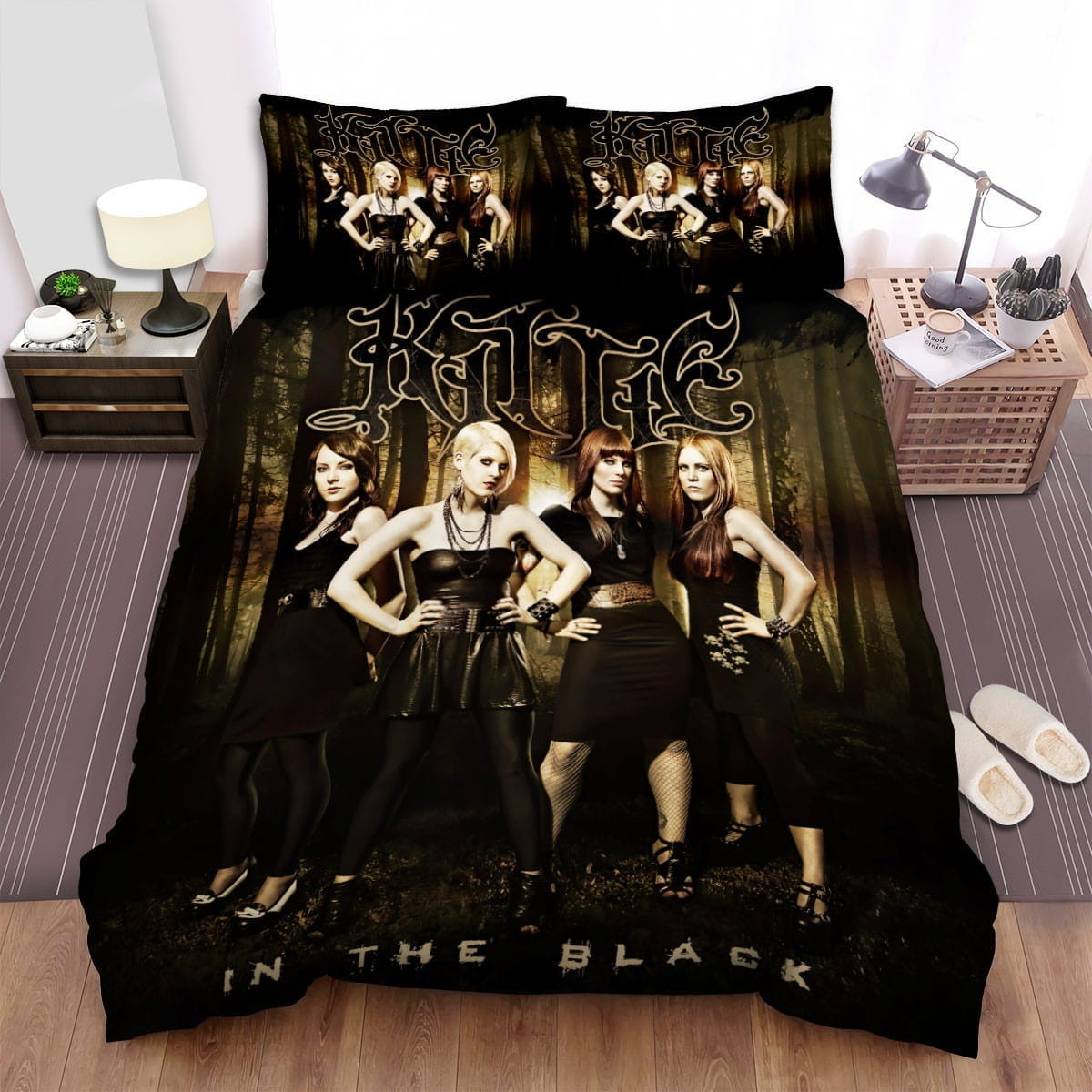 Kittie Band Forest Bedding Sets, Flatsheet Gift For Wife, Husband, Besties