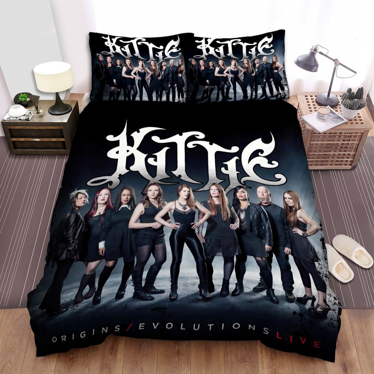 Kittie Band Evolution Live Bedding Sets, Flatsheet Gift For Christmas, Thanksgiving, Halloween