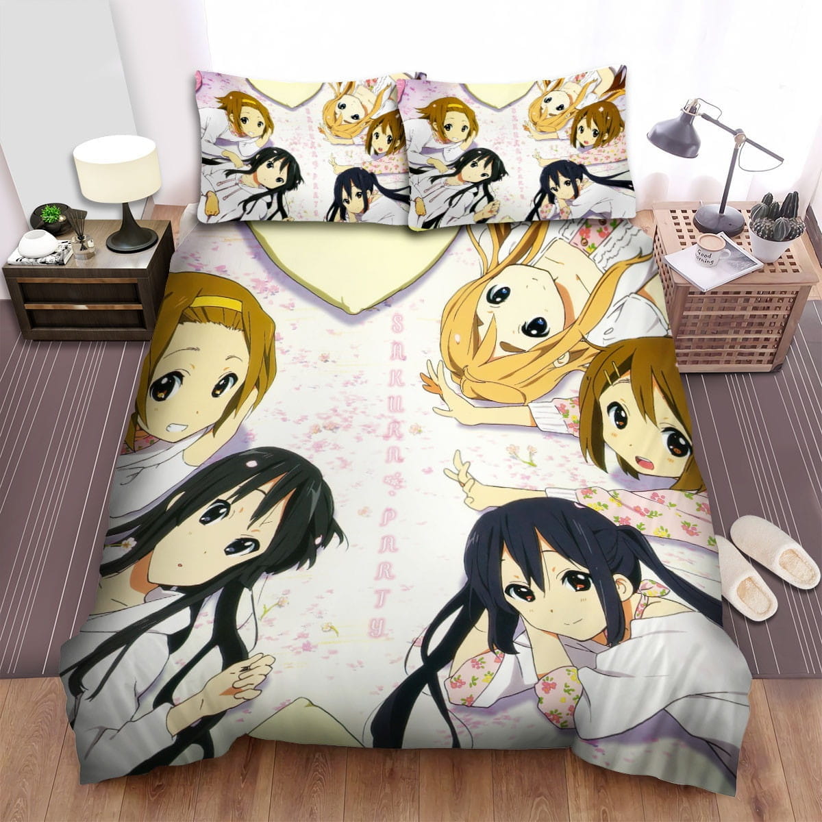 K-On Cute Smile Of Nakano Bedding Sets Duvet Cover, Flatsheet, Pillowcases Perfect Gift For Fans