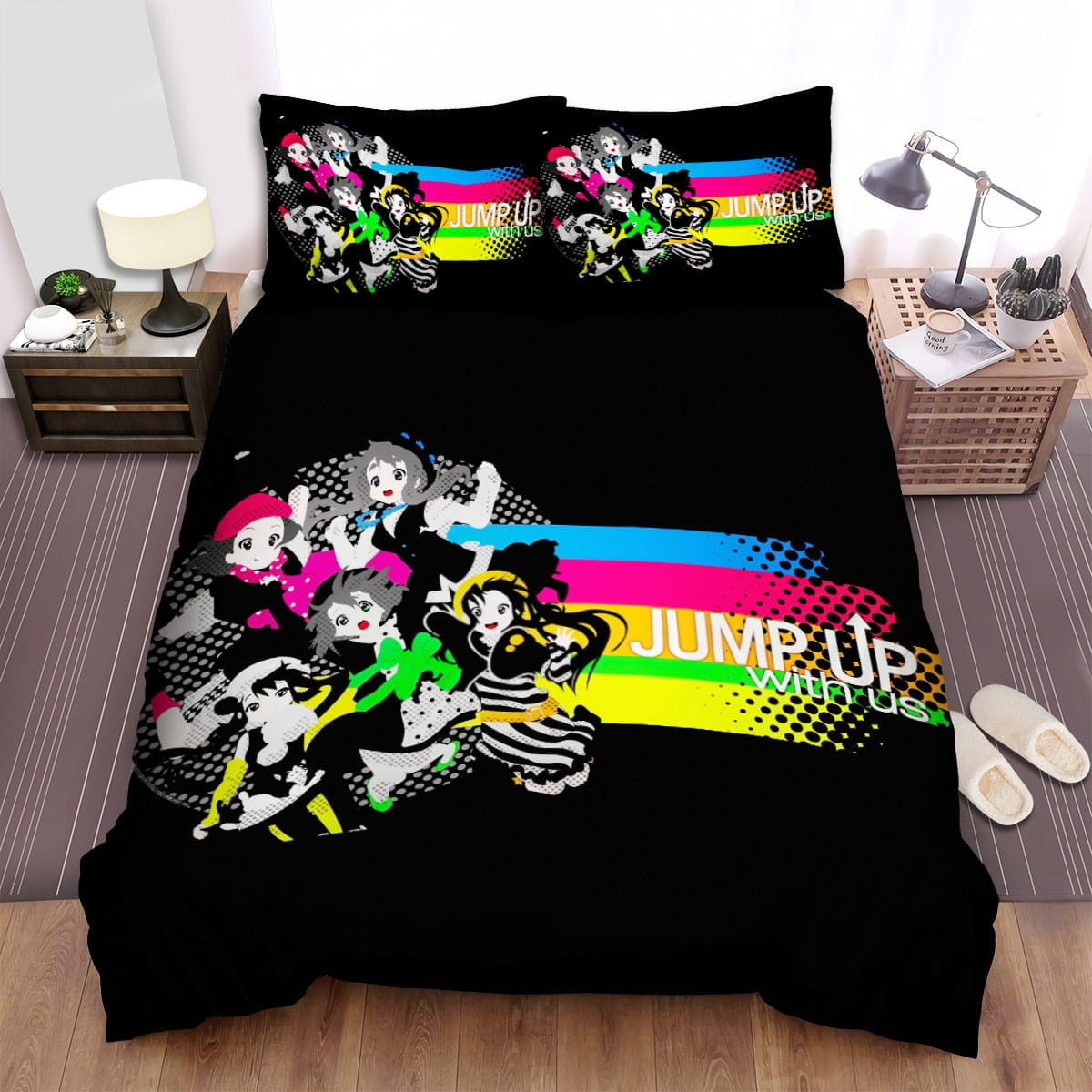 K-On Jump Up With Us Cover Bedding Set, Gift For Christmas, Birthday, Thanksgiving