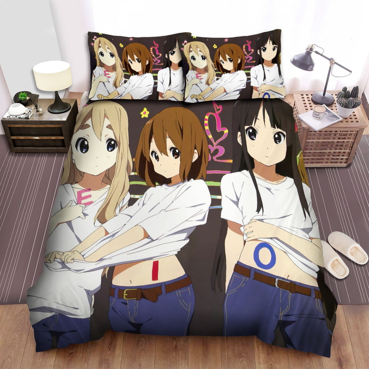 K-On Kei On Girls Bedding Sets, Flatsheet Gift For Christmas, Thanksgiving, Halloween