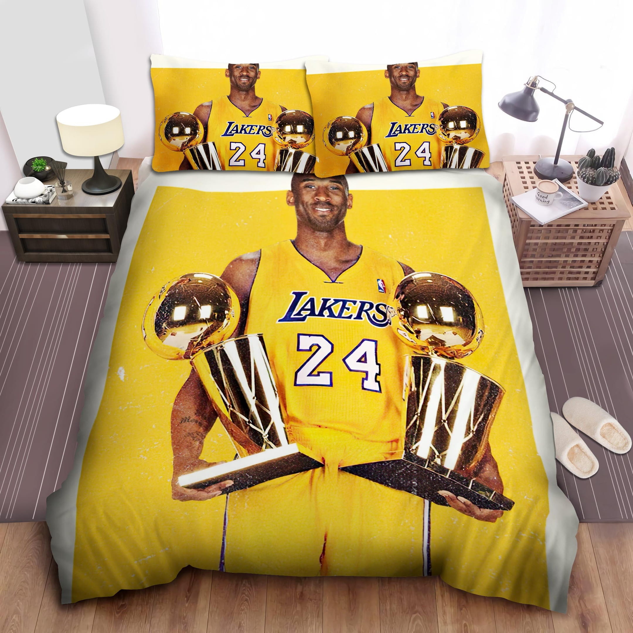 Kobe Bryant Champion Cups Bedding Set, Gift For Christmas, Birthday, Thanksgiving