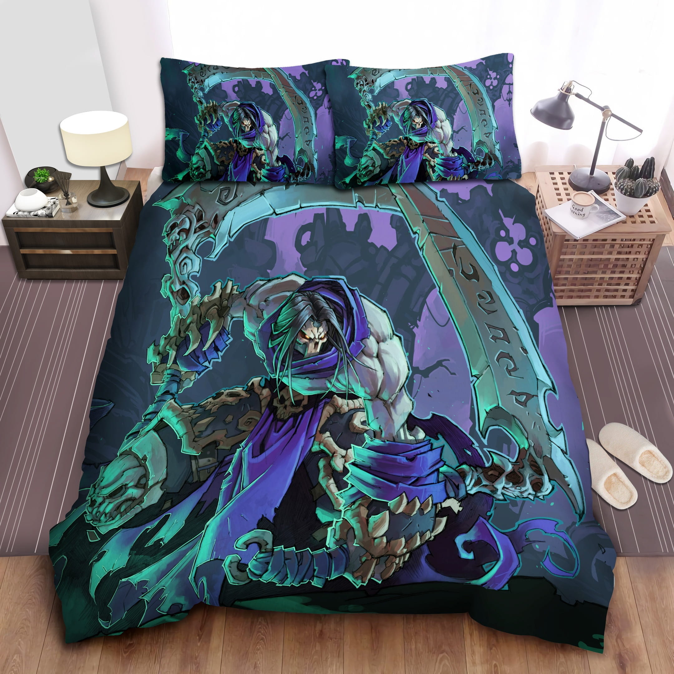 Kneeling Death Bedding Sets Duvet Cover, Flatsheet, Pillowcases Perfect Gift For Fans